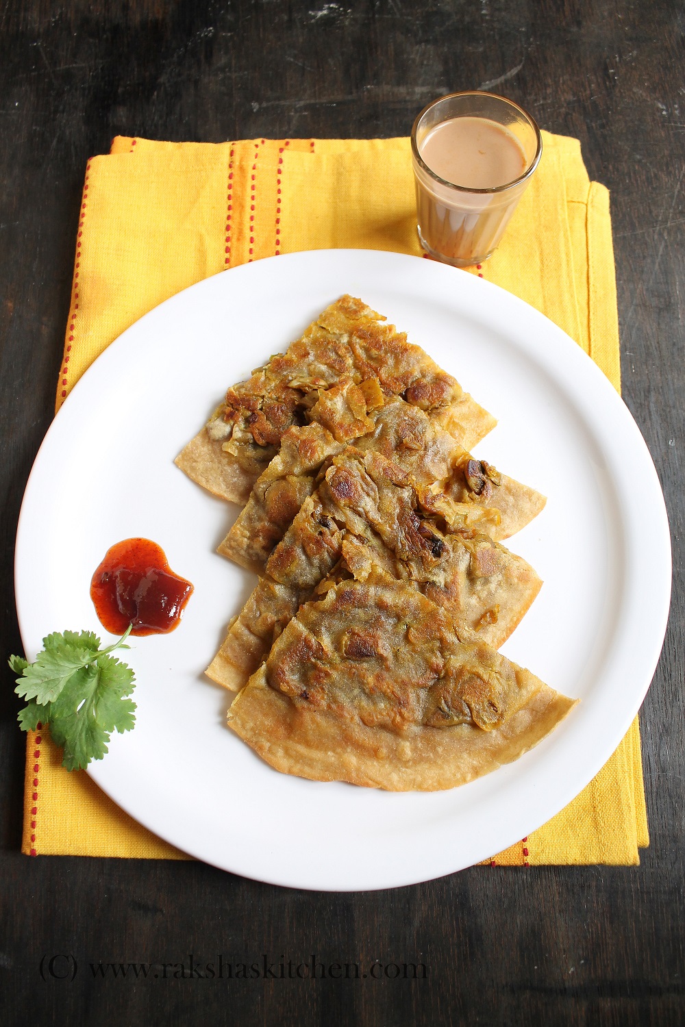 Mushroom Paratha - Raksha's Kitchen