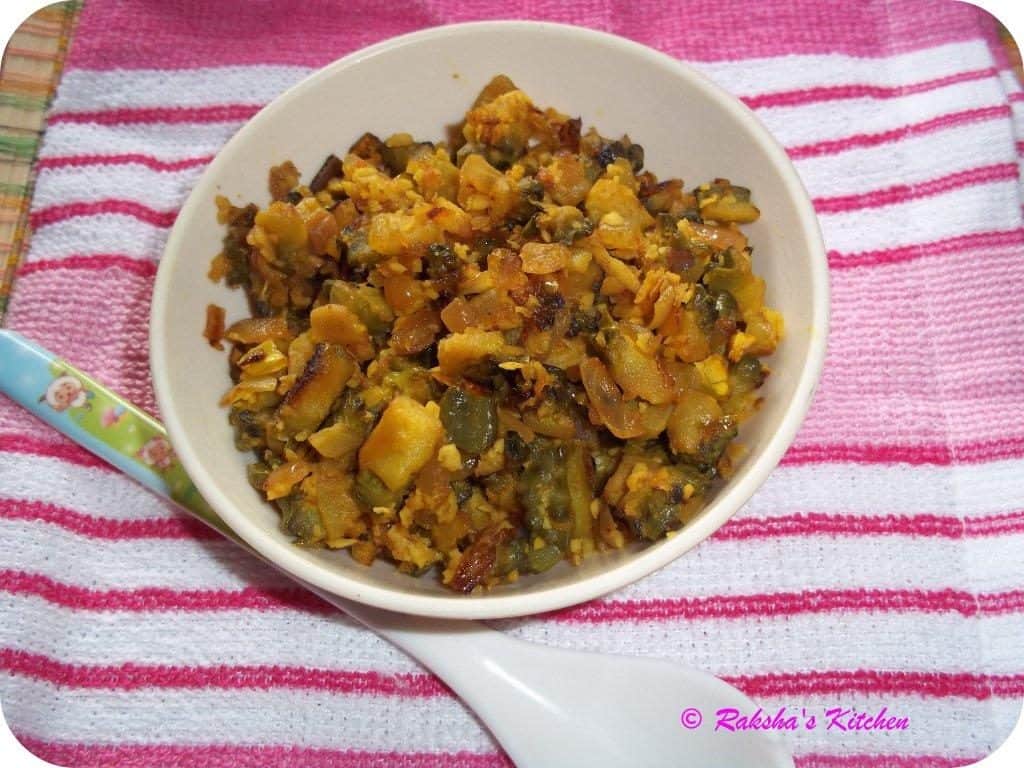 Karatyachi Kishmoor, bittergourd kismoor, bitter gourd recipe