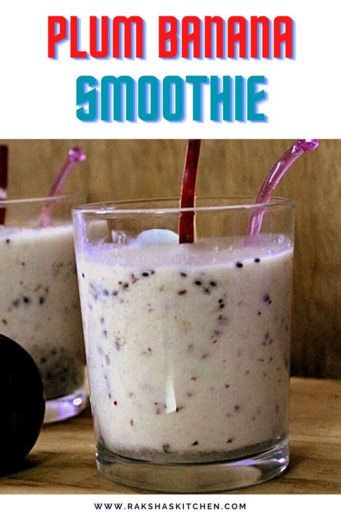 plum banana smoothie pin