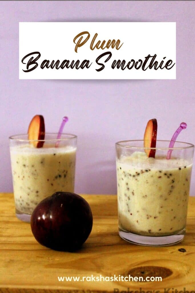 smoothie with plum and banana