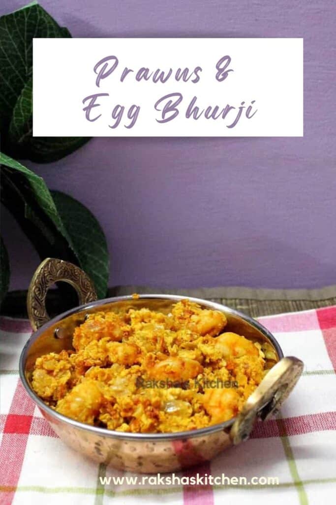 prawns and egg bhurji