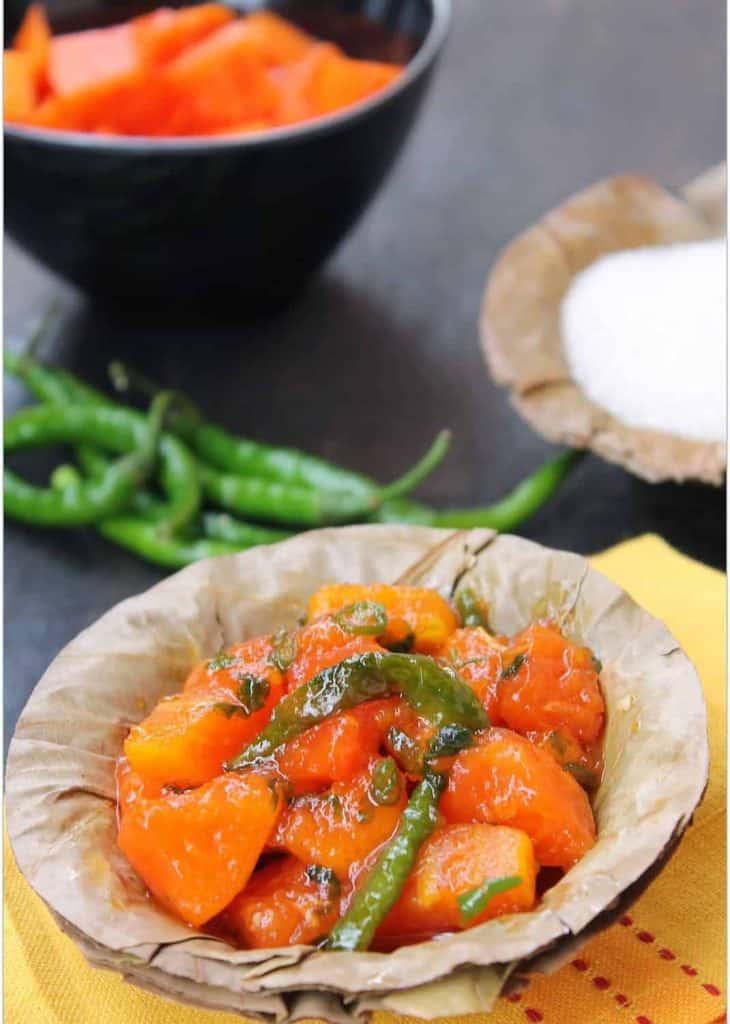 Papite Ki Chutney | Papaya Chutney - Raksha's Kitchen