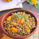 sprouted green gram stir fry with cherry tomato