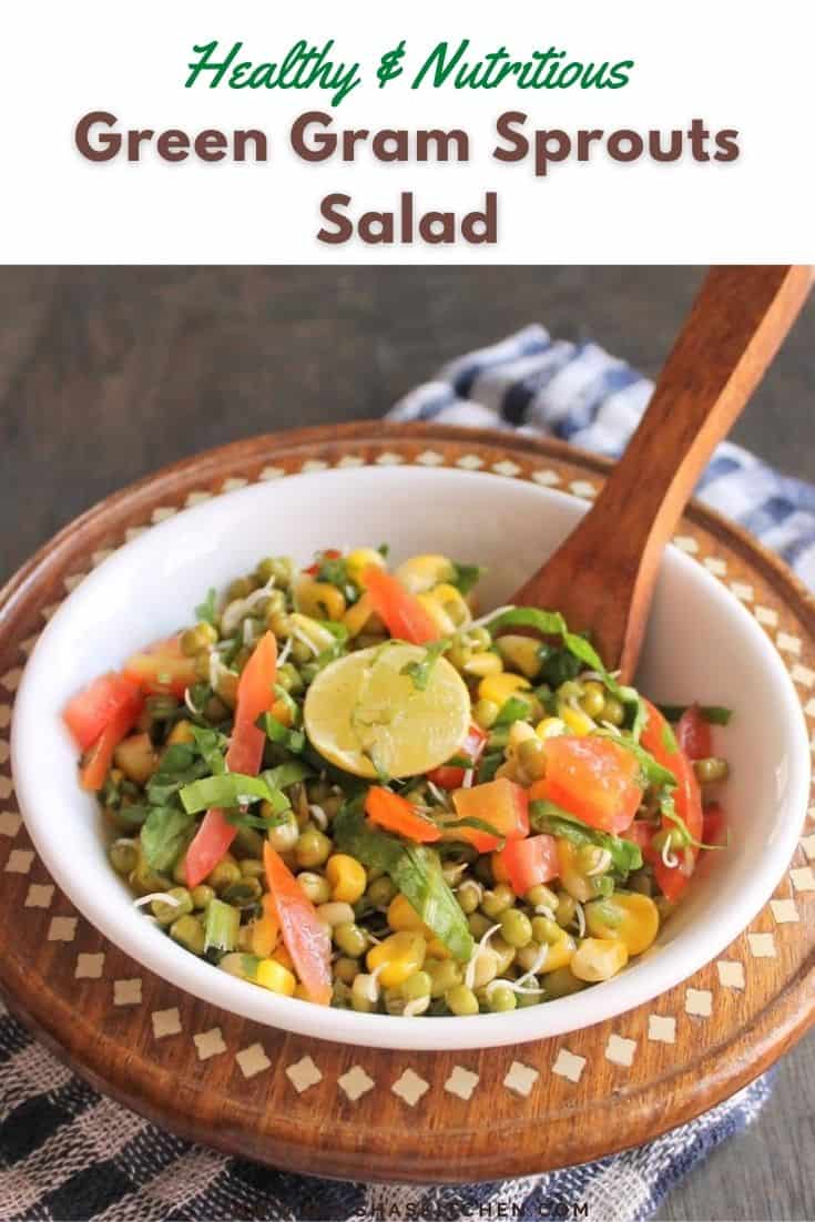 Sprouts Mung Bean Recipe | Sprouted Moong Salad - Raksha's Kitchen