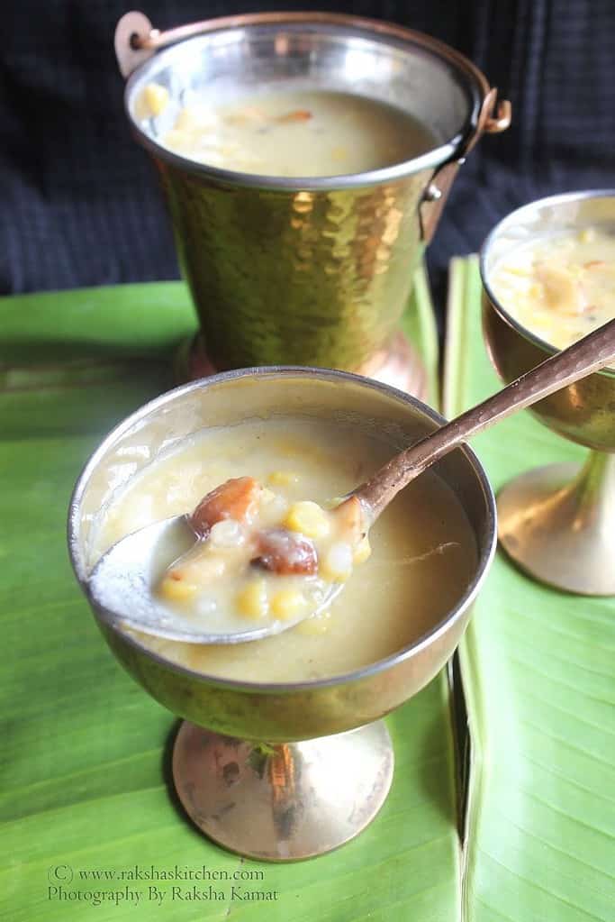 Goan chana dal payasam with sabudana