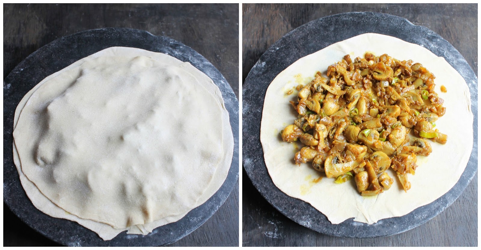 Mushroom Paratha - Raksha's Kitchen