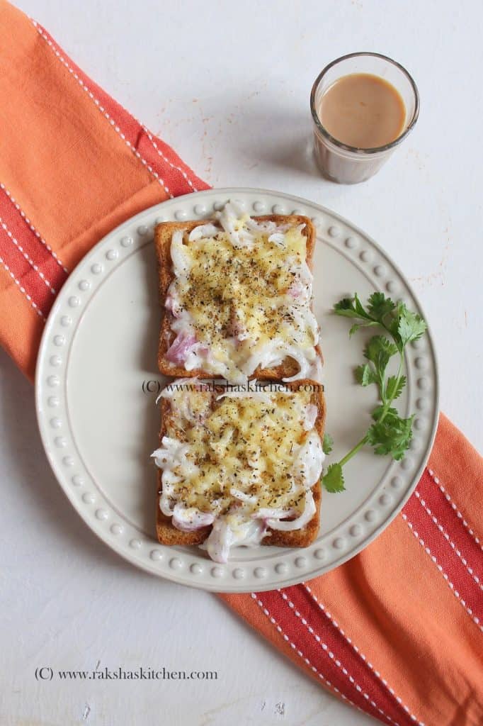 Bread Toast with Onion Parmesan