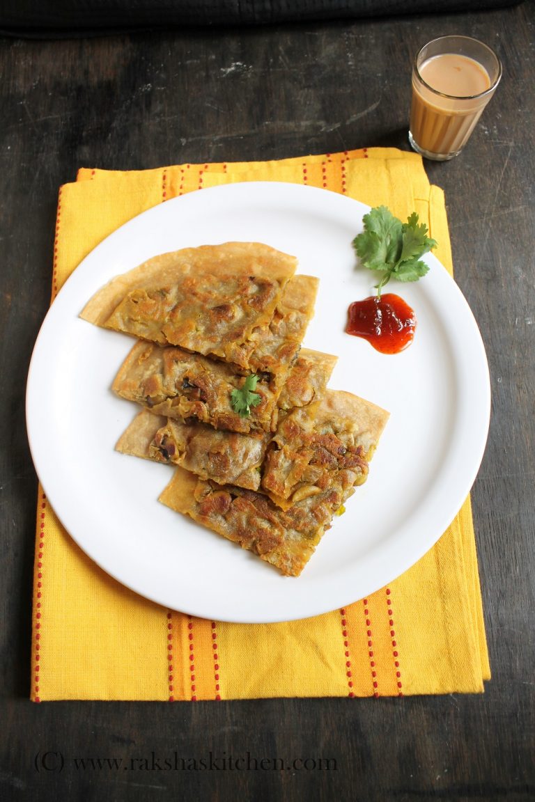 Mushroom Paratha - Raksha's Kitchen