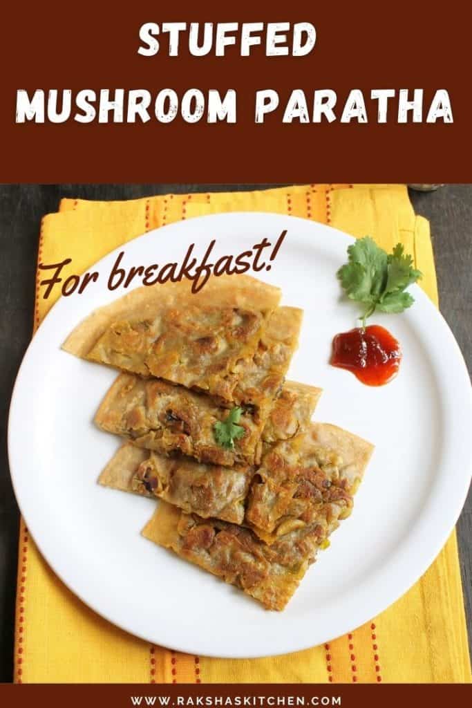 stuffed mushroom paratha recipe