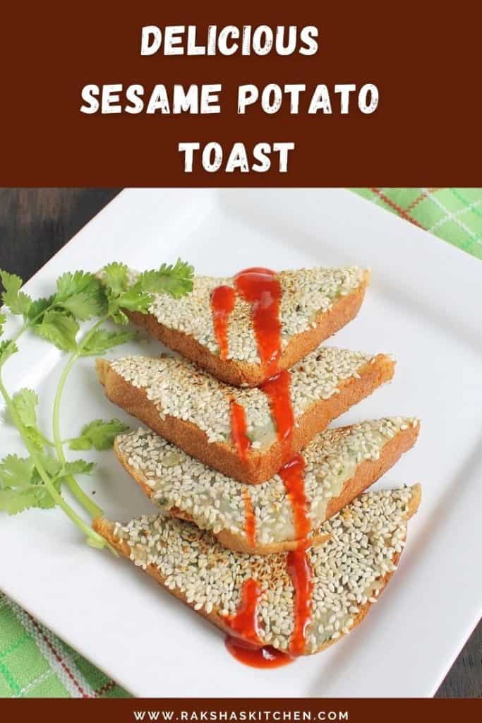 Sesame potato toast recipe