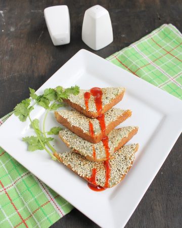 Sesame potato toast