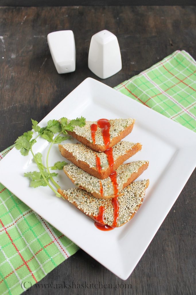 Sesame potato toast