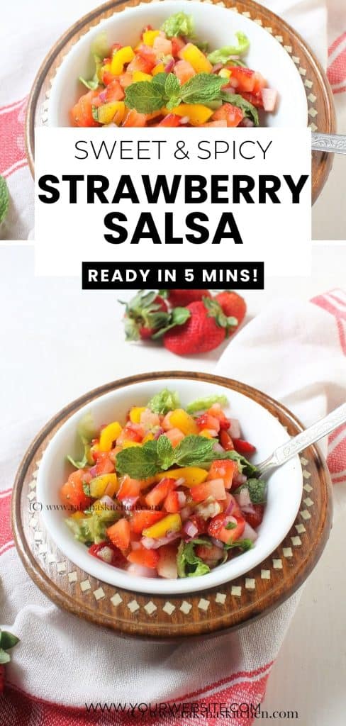 sweet and spicy strawberry salsa