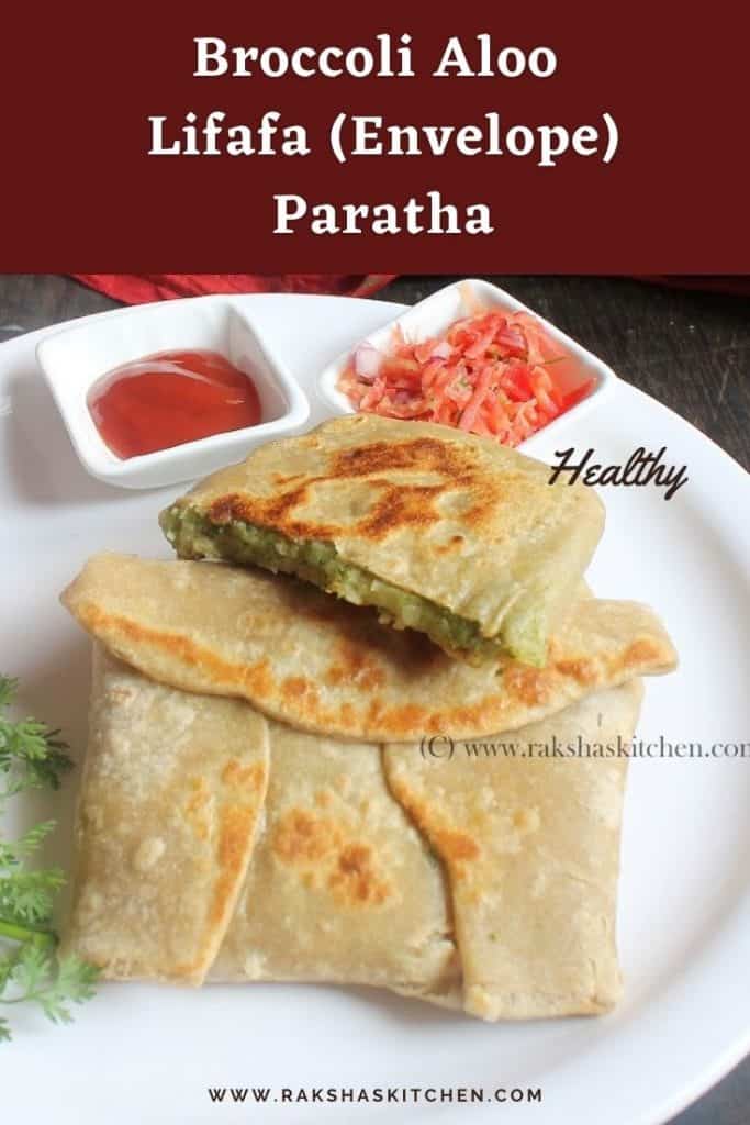 broccoli aloo envelope paratha