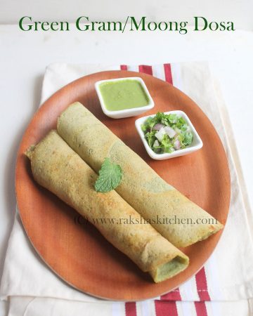 Green moong dosa