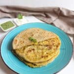 cabbage and dal stuffed paratha