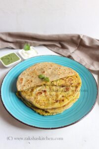 cabbage and dal stuffed paratha