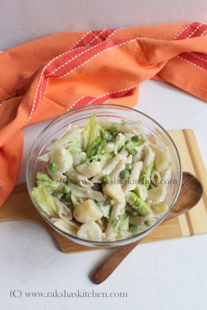 cold pasta salad with potato