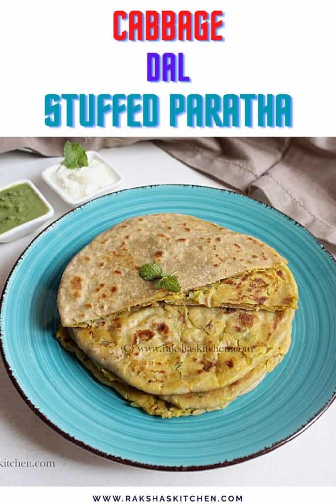 dal cabbage paratha stuffed