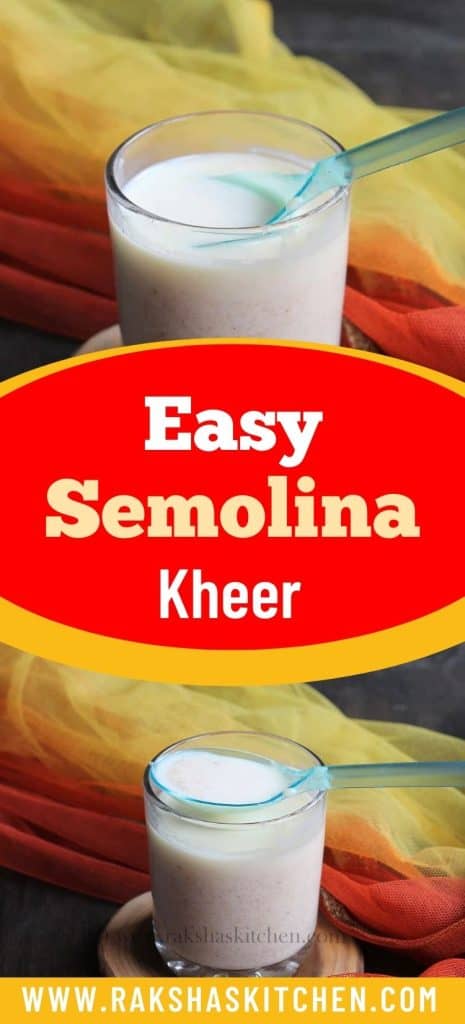 easy semolina kheer