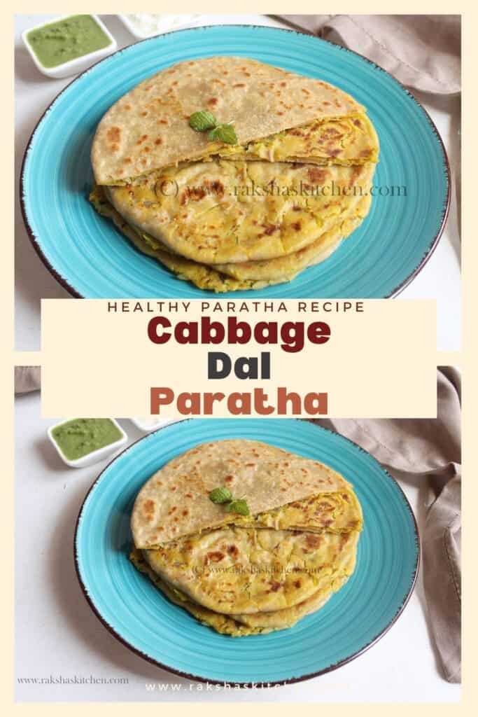 healthy cabbage dal paratha recipe