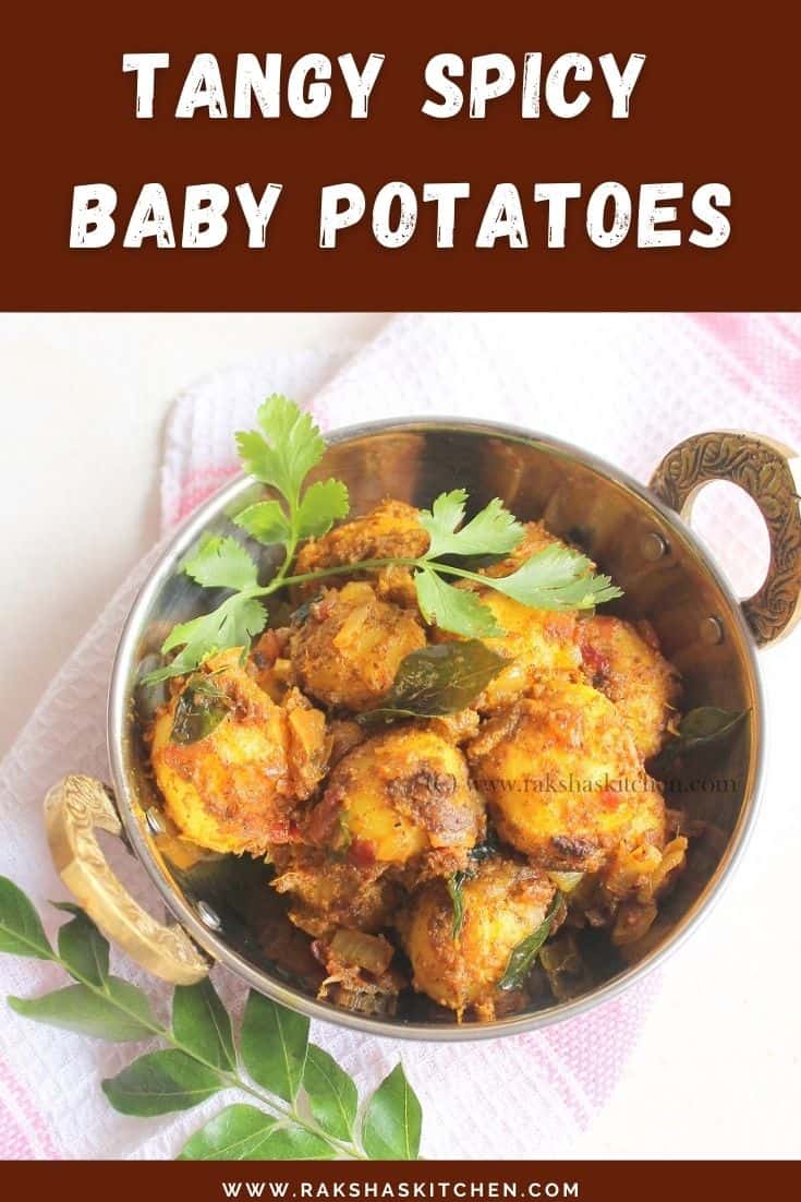 Chatpata Baby Potatoes | Stir Fried Baby Potatoes - Raksha's Kitchen