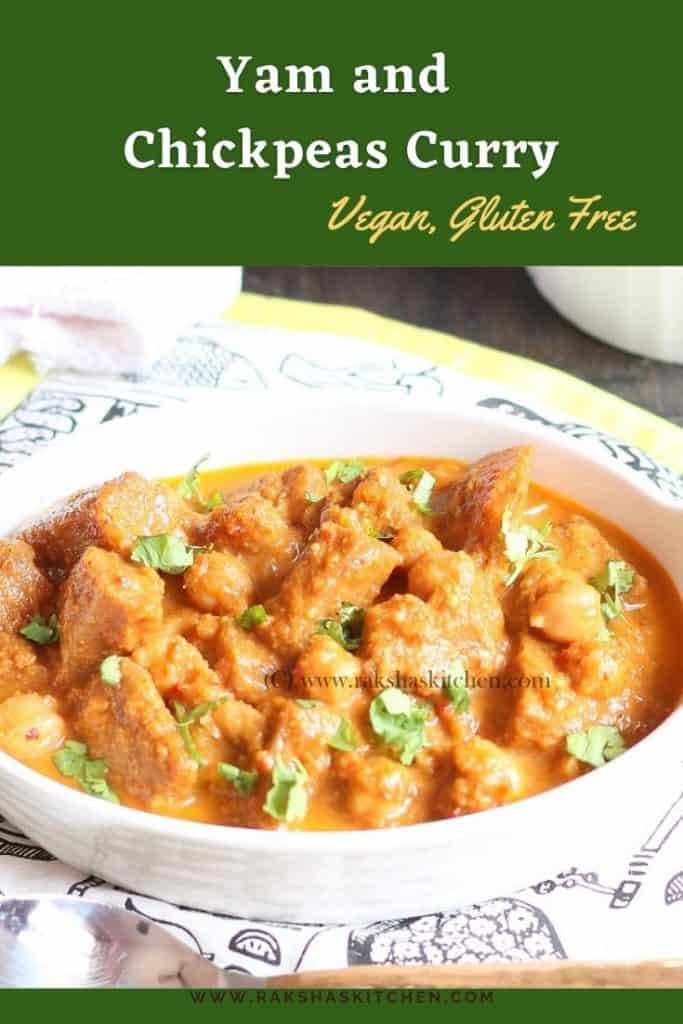 Yam chickpeas curry