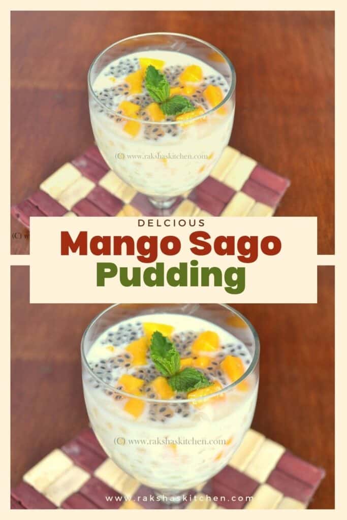 mango sago pudding Indian