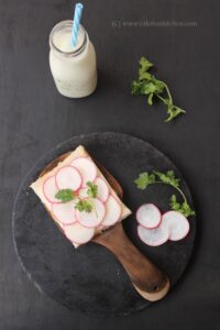 Open Faced Radish Sandwich