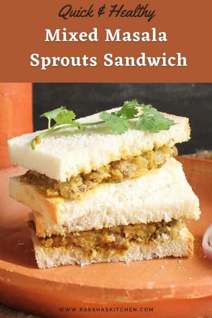 mixed masala sprouts sandwich