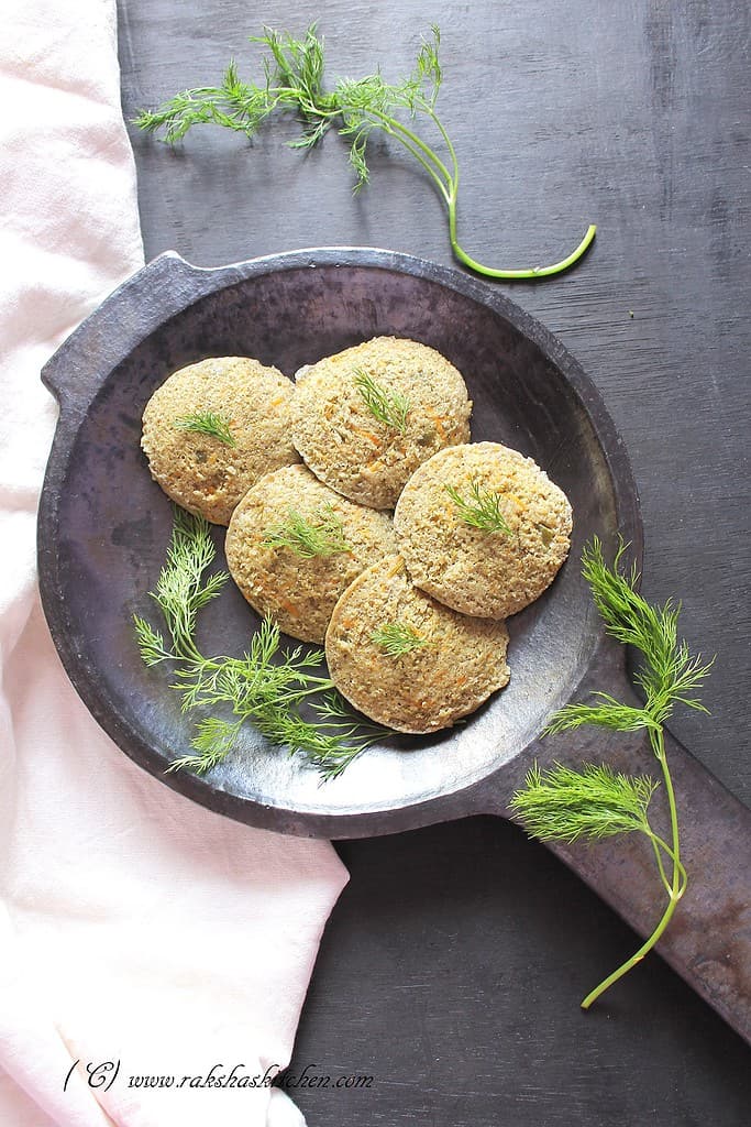 Green Moong And Vegetable Idlis