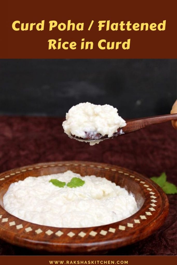 Flattened rice in curd