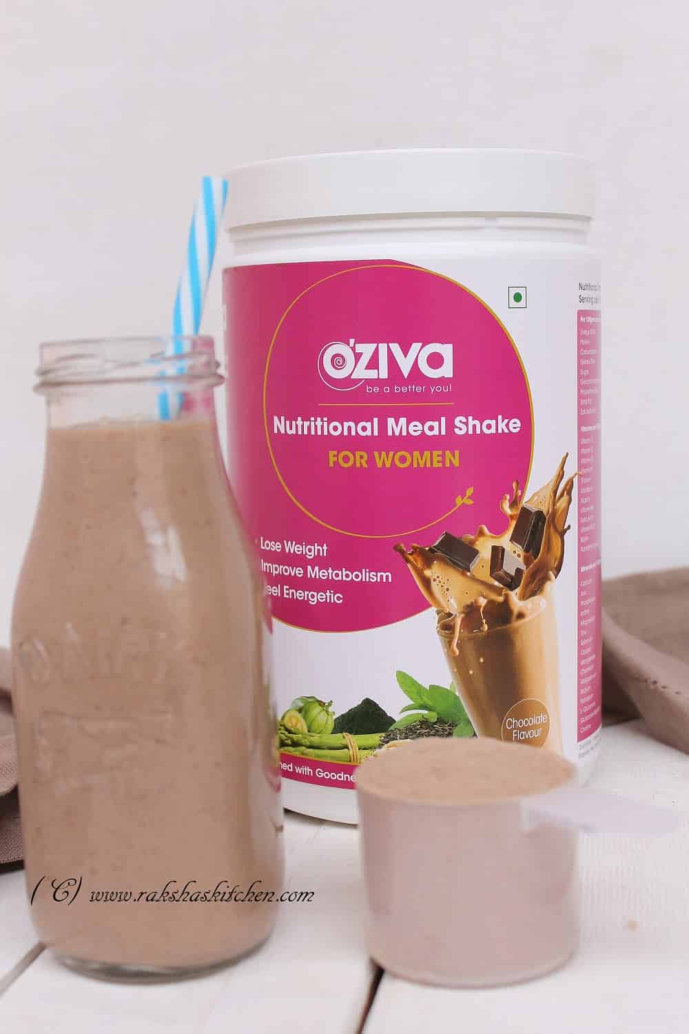 Kiwi Banana Milkshake And A Review Of OZIVA Nutritional Meal Shake ...