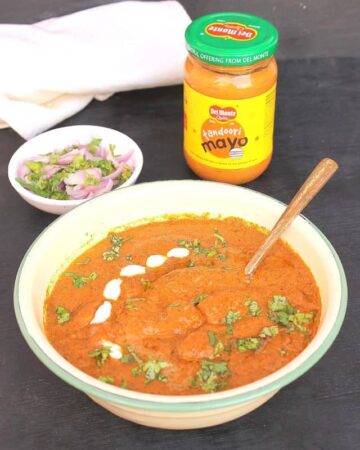 butter chicken with tandoori mayo