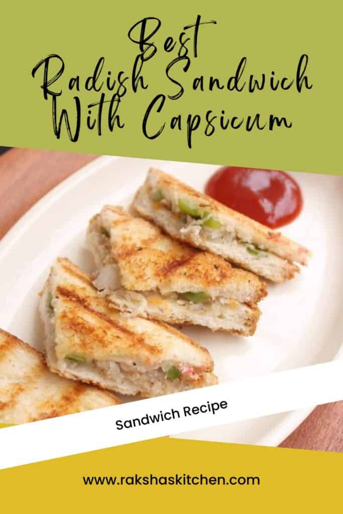 best radish sandwich with capsicum