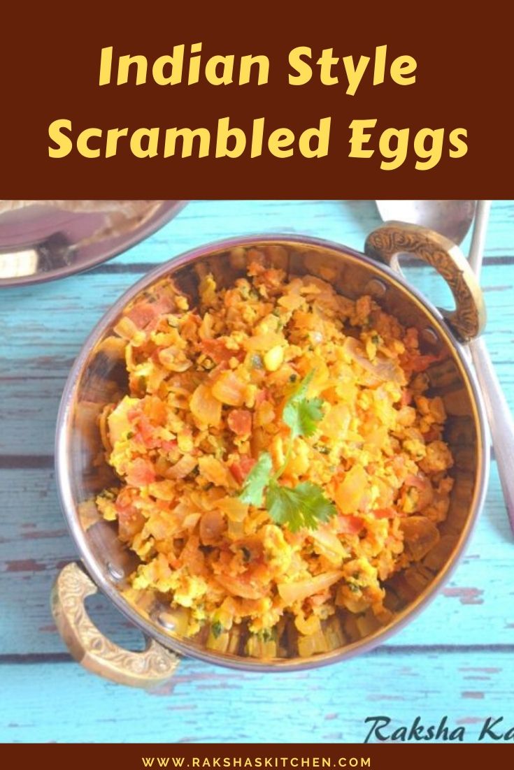 Egg Bhurji | Indian Style Scrambled Egg - Raksha's Kitchen