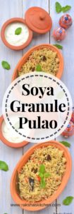 Soya Granule Pulao, Soa pulao