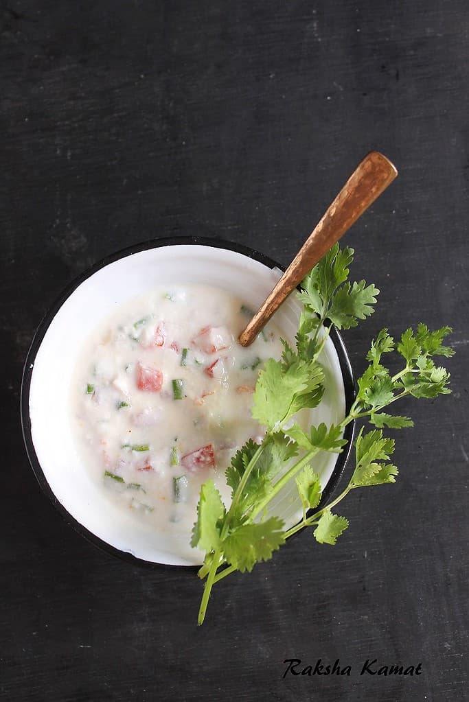 Mixed vegetable raita