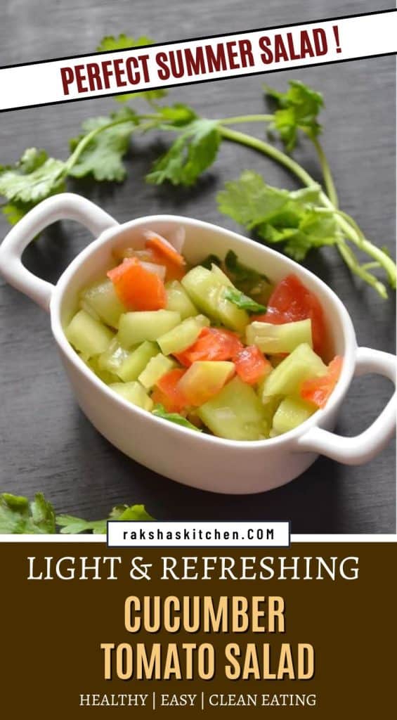 light refreshing cucumber tomato onion salad