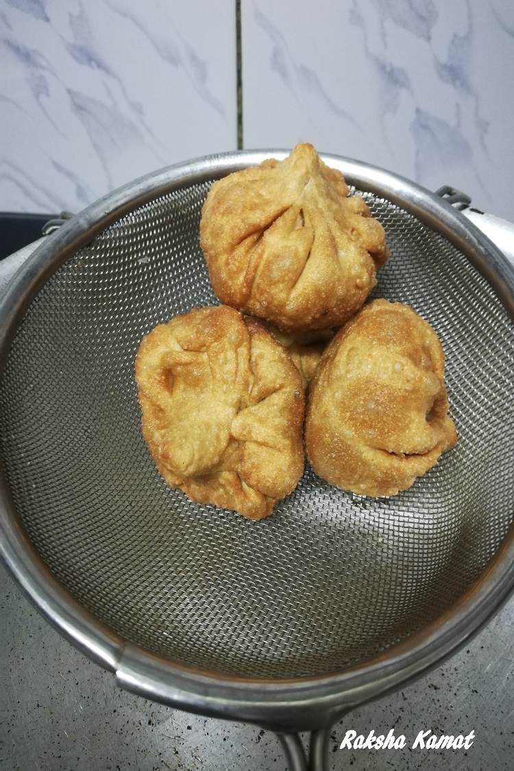 Deep fried modak step by step pics