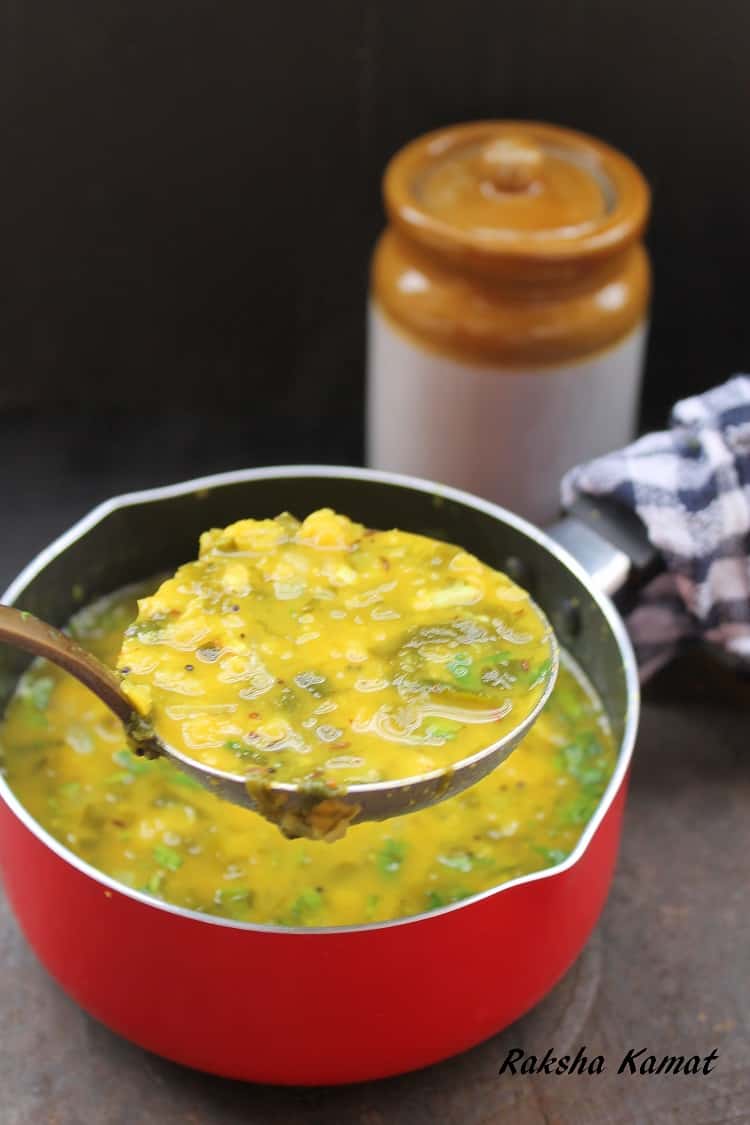 Dal Palak, Spinach dal, dal palak dry, dal made with spinach,dal curry