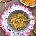 moringa dal, drumstick leaves dal, lentils and moringa curry, lentils and moringa, moringa and lentil soup, moringa curry, moringa recipe