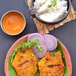 white pomfret fry, pomfret fried