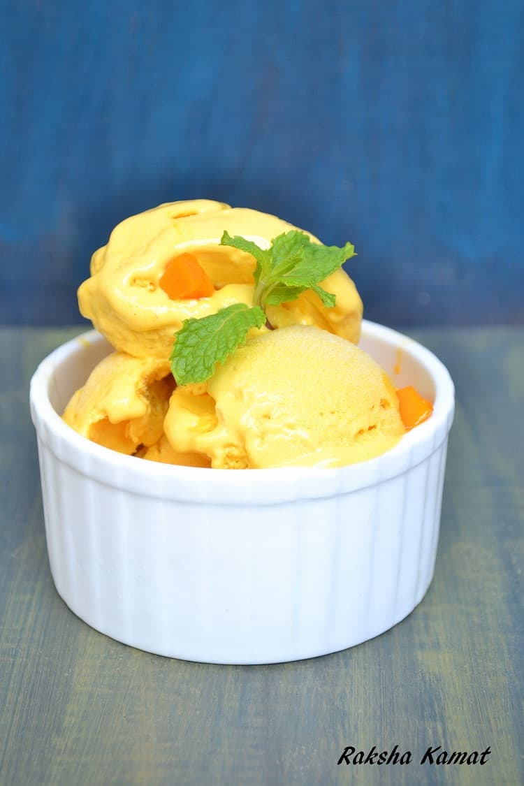 Mango Ice Cream Recipe - Raksha's Kitchen