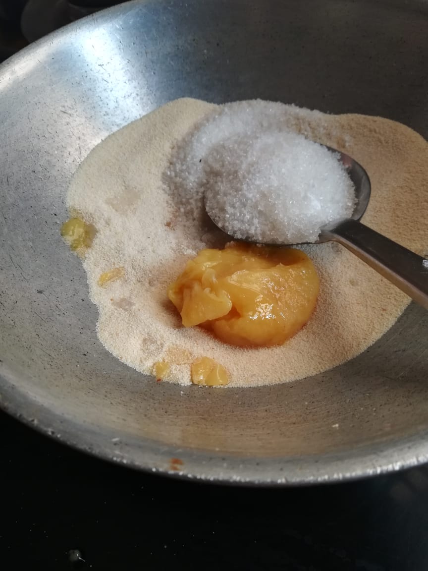 Mango kesari step by step