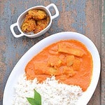 Prawns curry with radish and raw mango