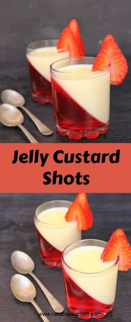 jelly dessert with custard pin