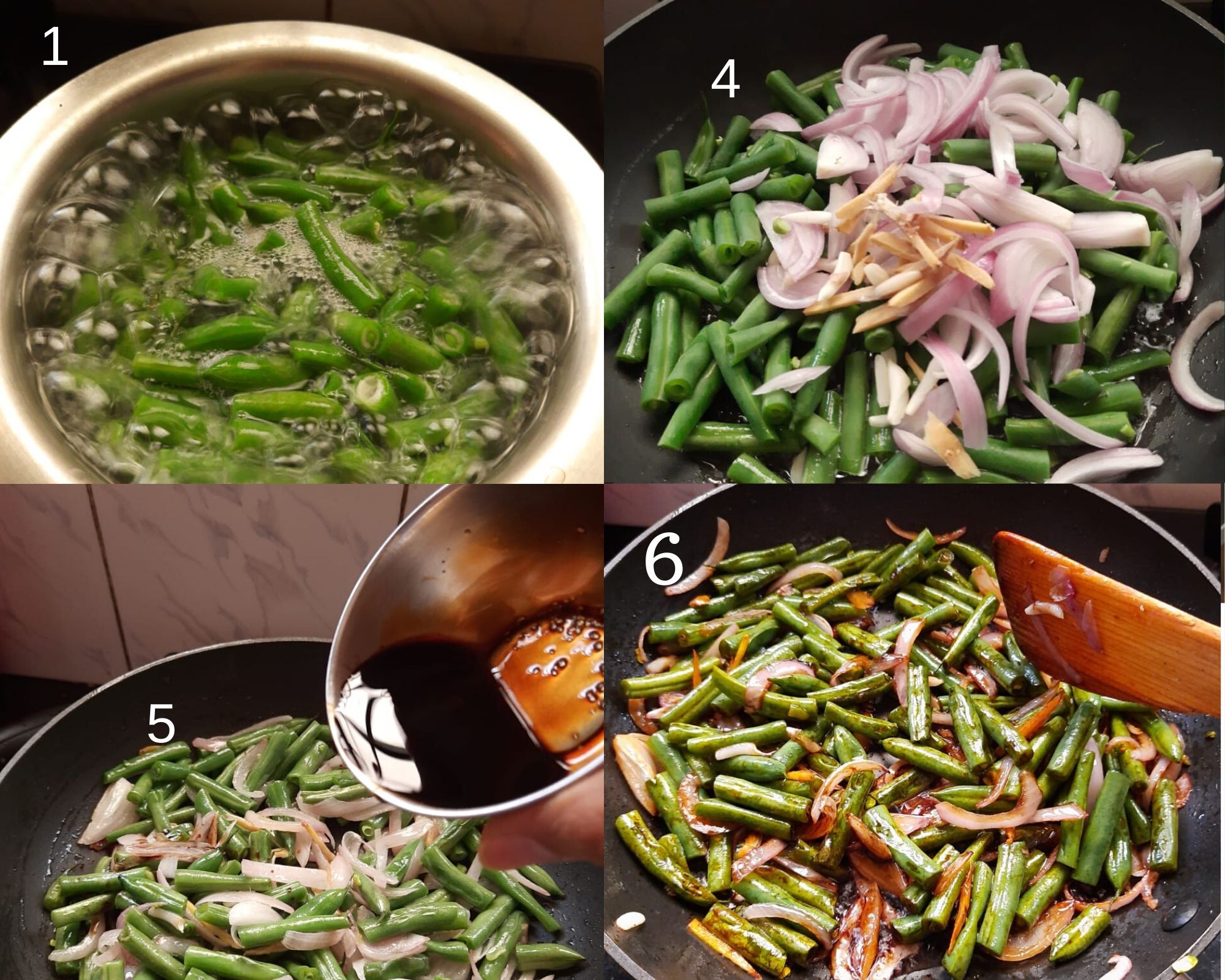 Stir Fried Green Beans Raksha S Kitchen   Stir Fried Green Beans Step By Step 