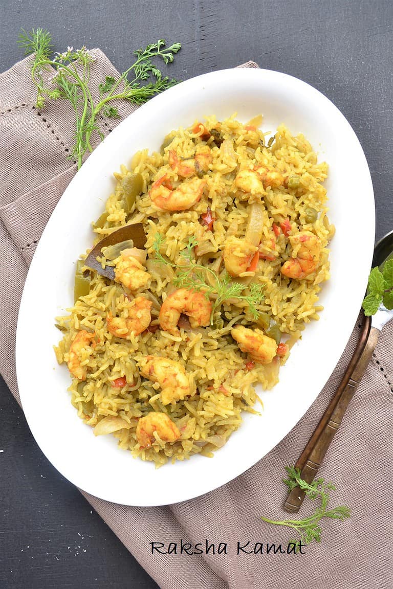 Goan Prawn Pulao With Coconut Milk - Raksha's Kitchen