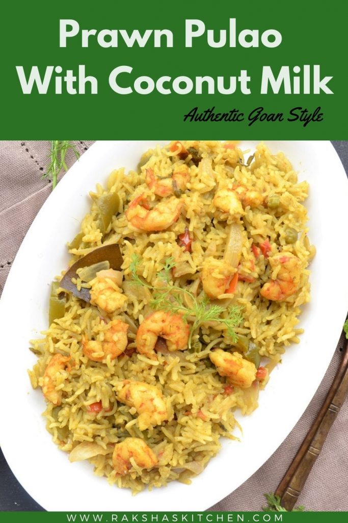 Goan prawn pulao with coconut milk